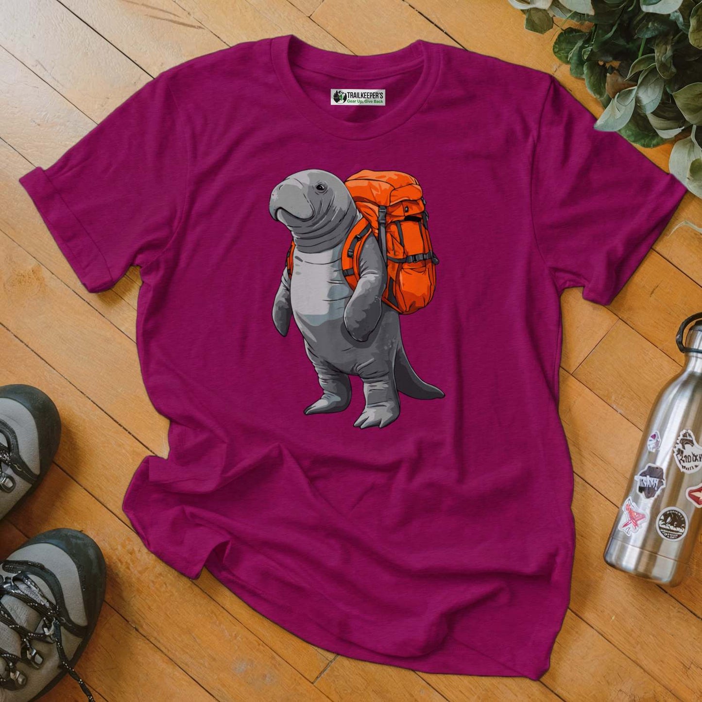 Manatee Backpacker T-Shirt