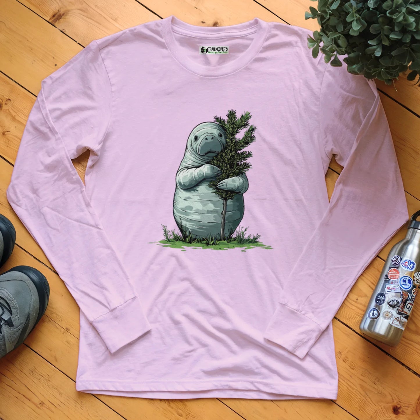 Manatee Tree Hugger Long Sleeve T-Shirt