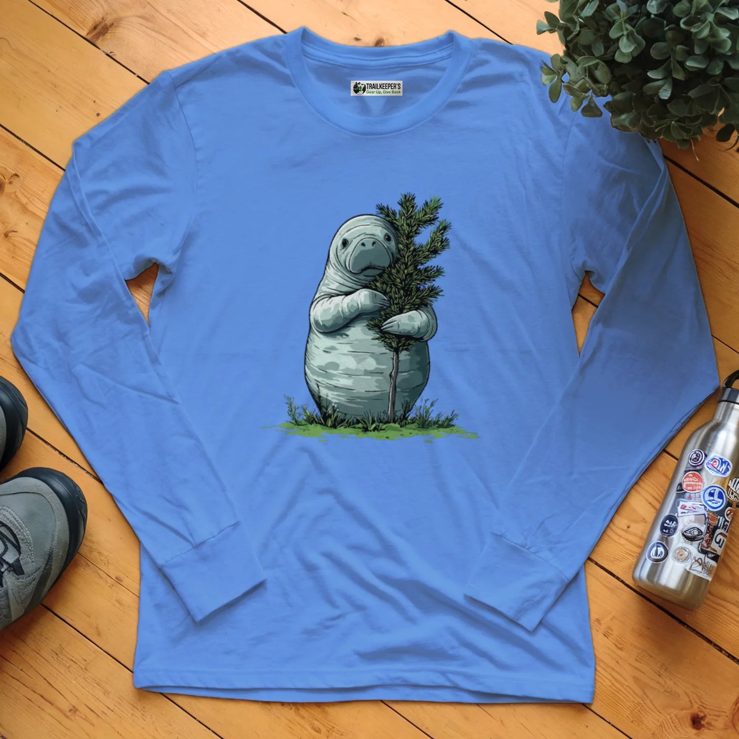 Manatee Tree Hugger Long Sleeve T-Shirt