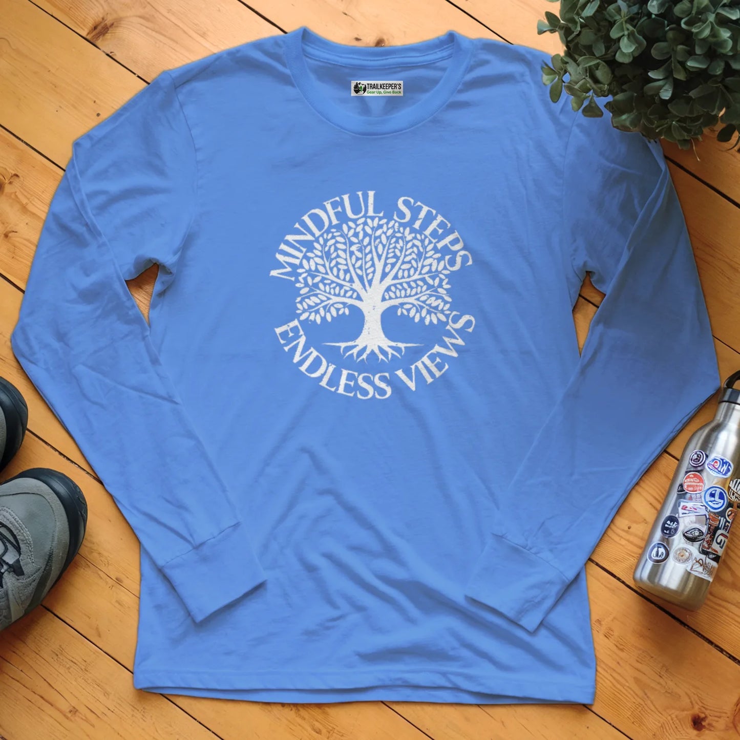 Mindful Steps, Endless Views Long Sleeve T-Shirt