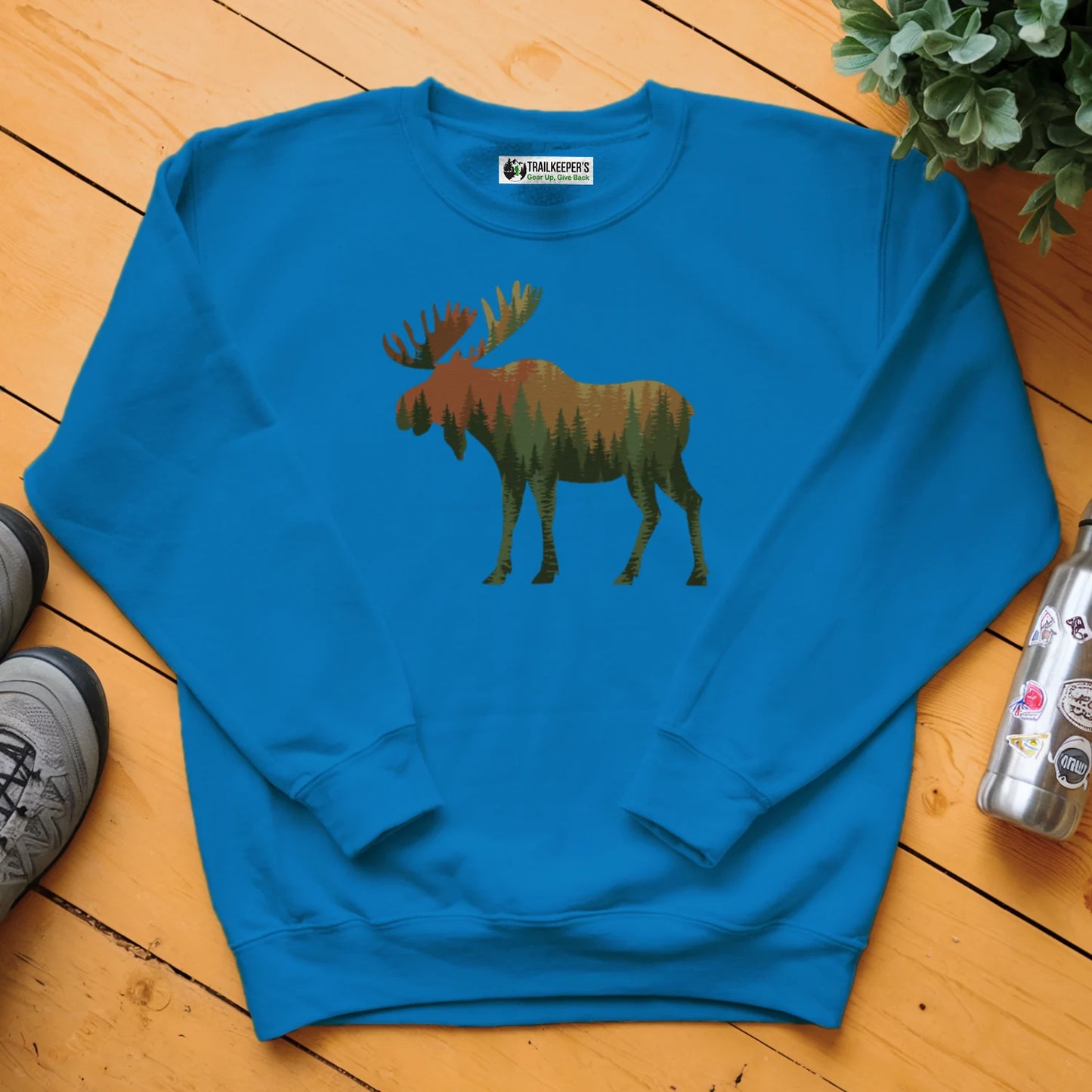 Moose Forest Scene Sweatshirt