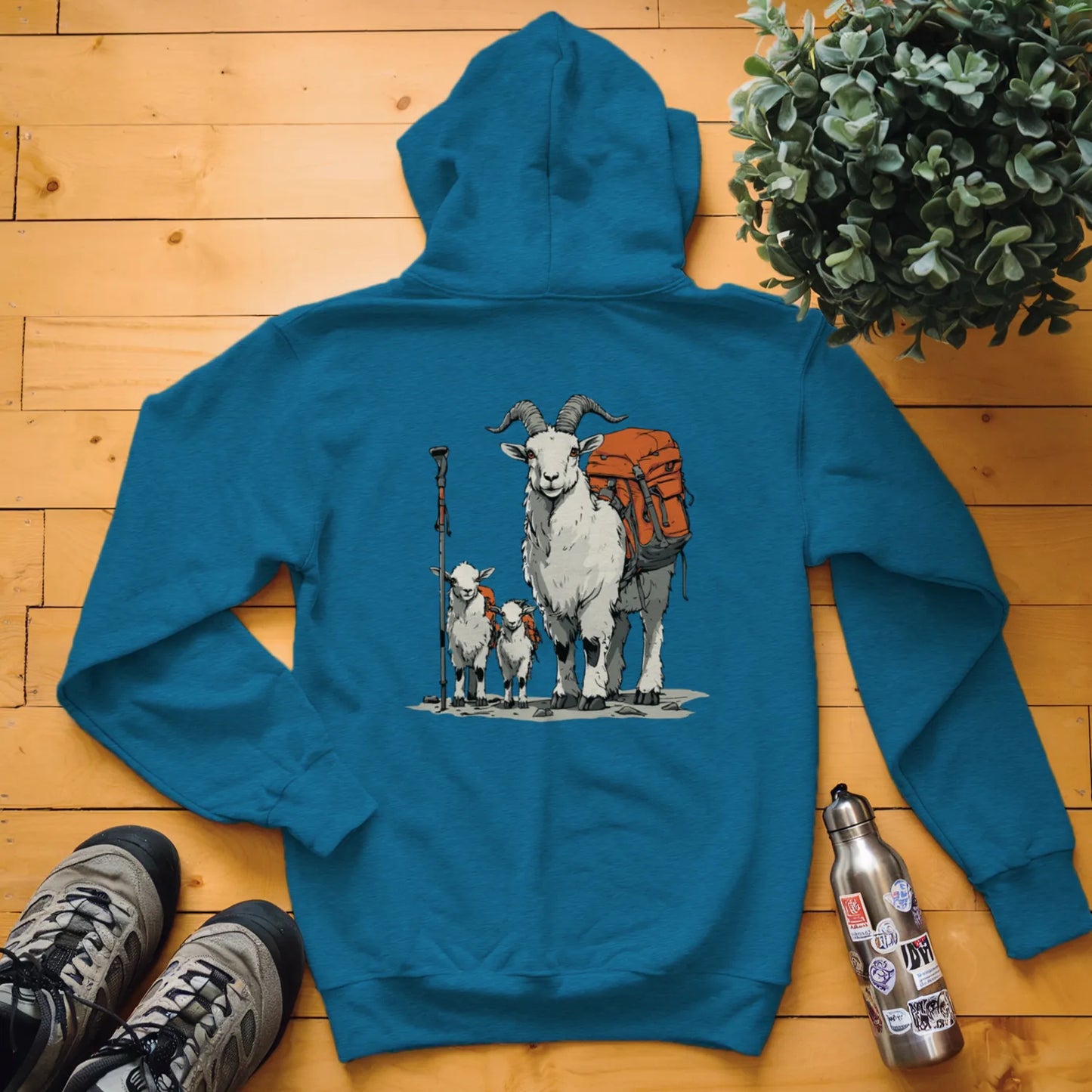 Mountain Goat Backpacker Family Hoodie
