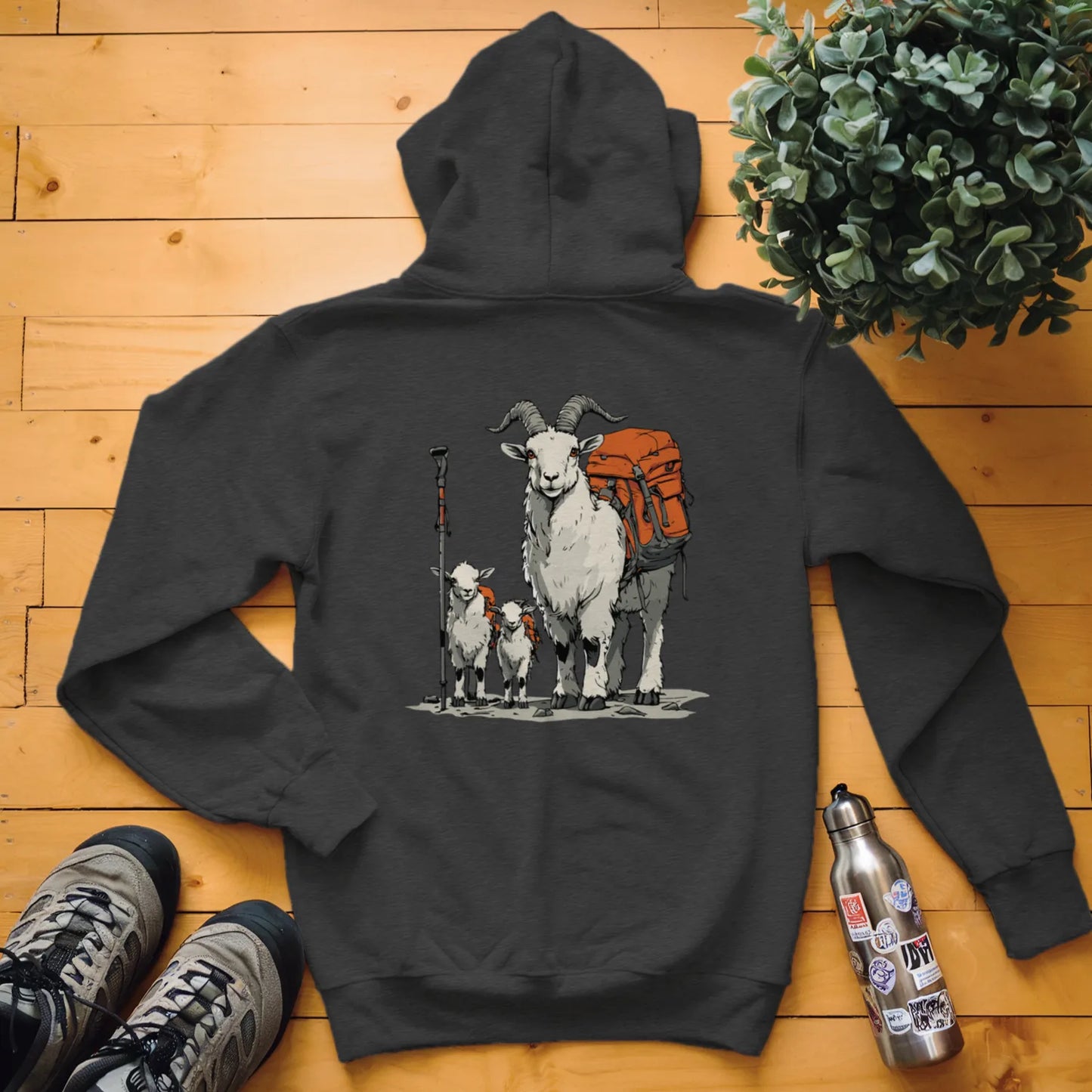 Mountain Goat Backpacker Family Hoodie