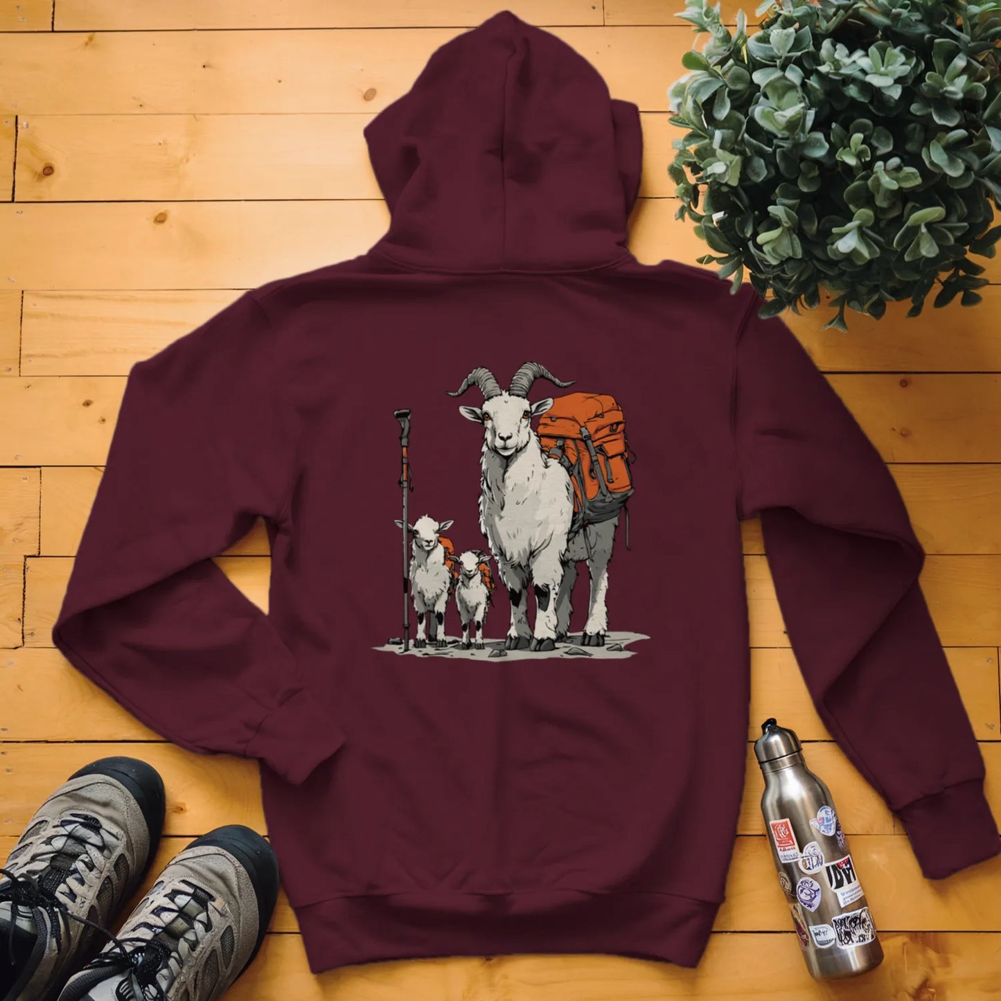 Mountain Goat Backpacker Family Hoodie