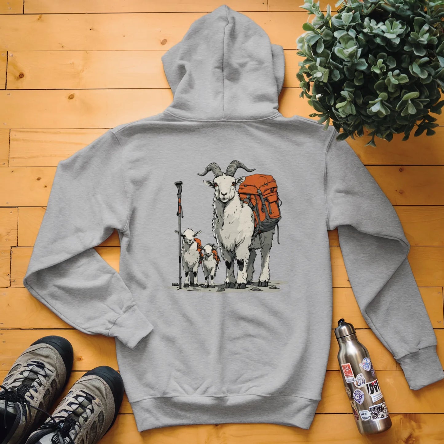 Mountain Goat Backpacker Family Hoodie