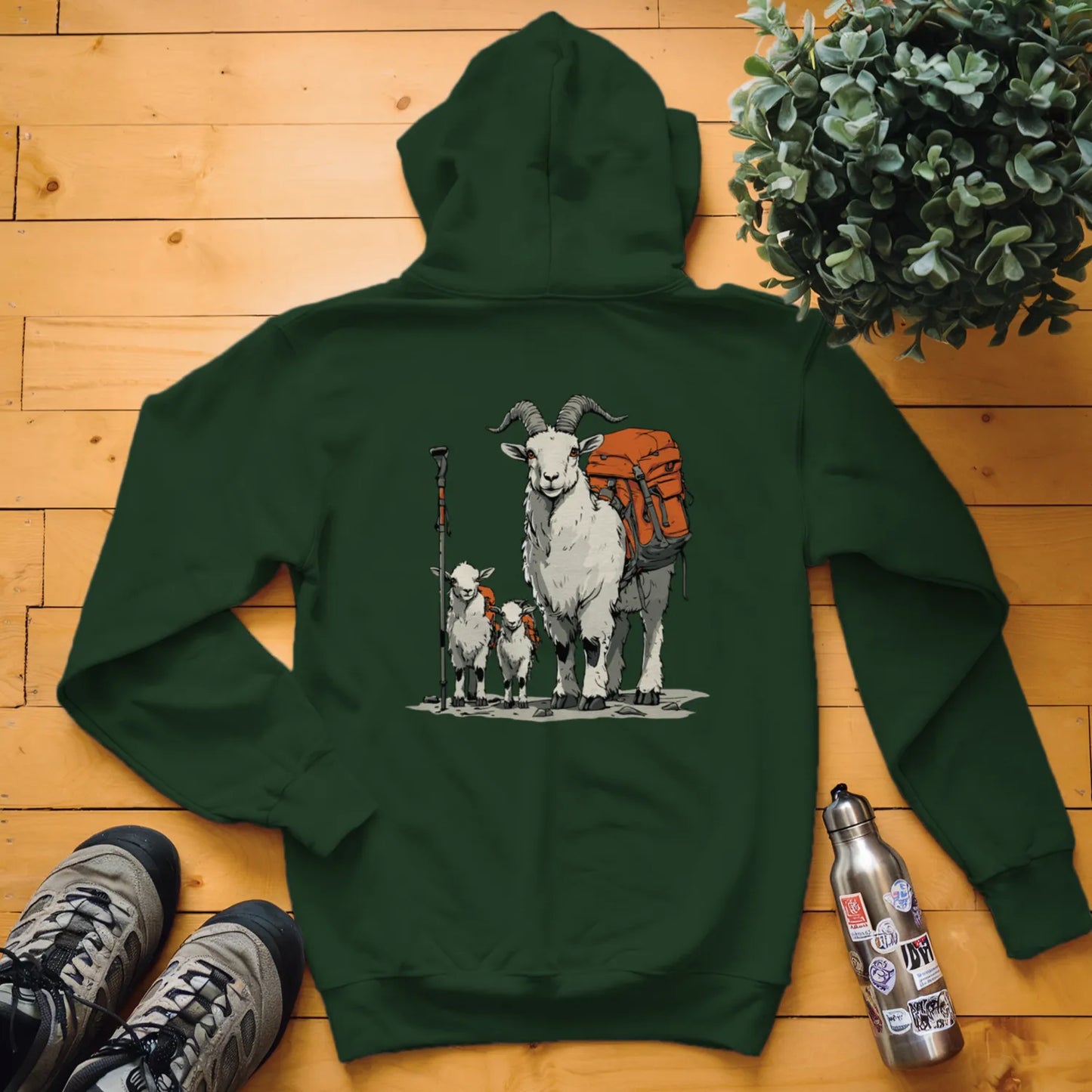 Mountain Goat Backpacker Family Hoodie