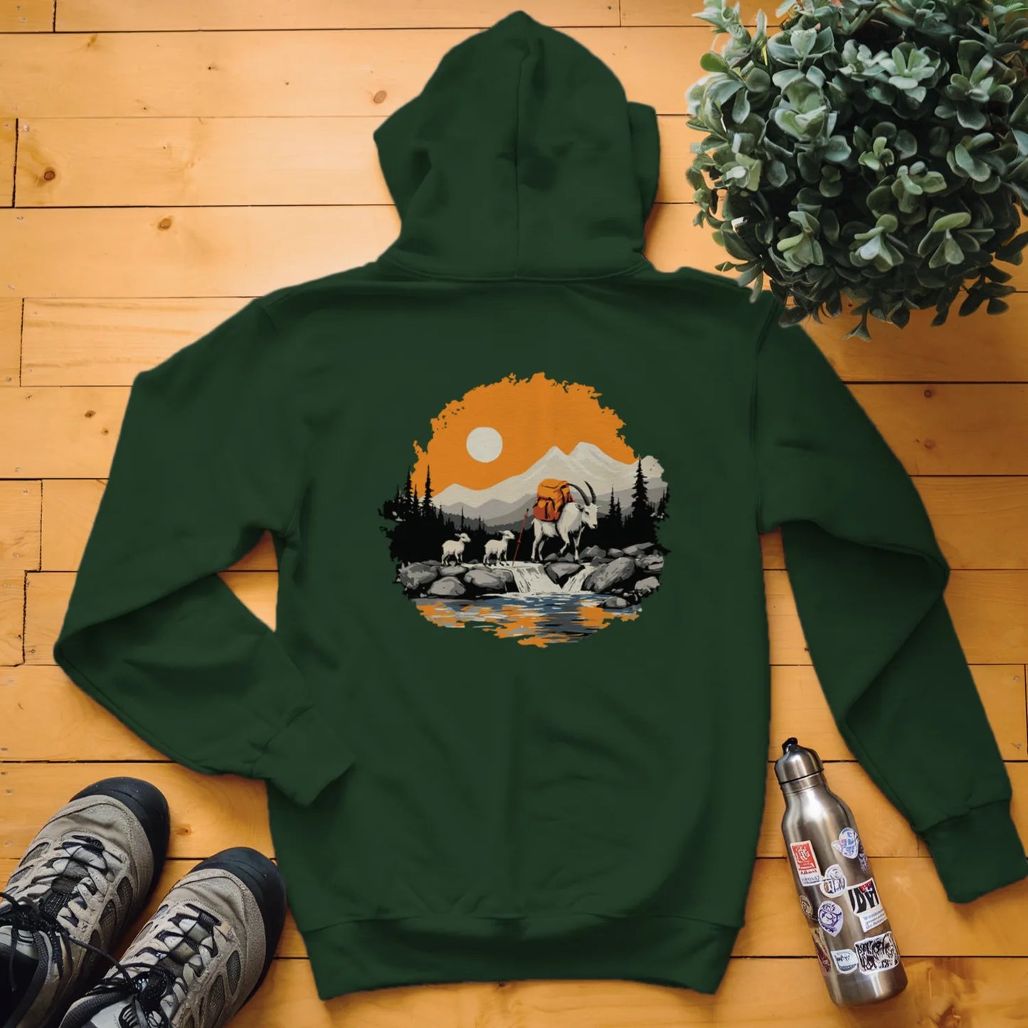 Mountain Goat Backpacker Family Hoodie
