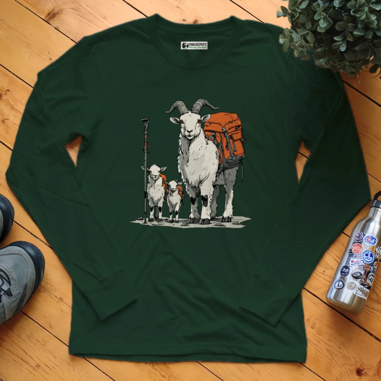 Mountain Goat Backpacker Family Long Sleeve T-Shirt