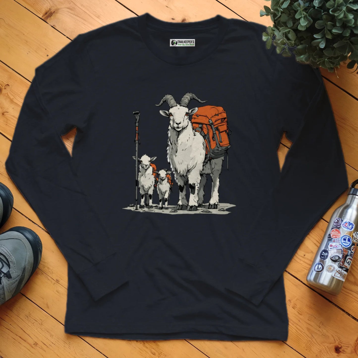 Mountain Goat Backpacker Family Long Sleeve T-Shirt