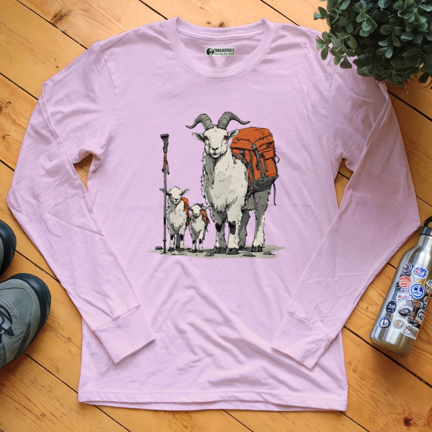 Mountain Goat Backpacker Family Long Sleeve T-Shirt