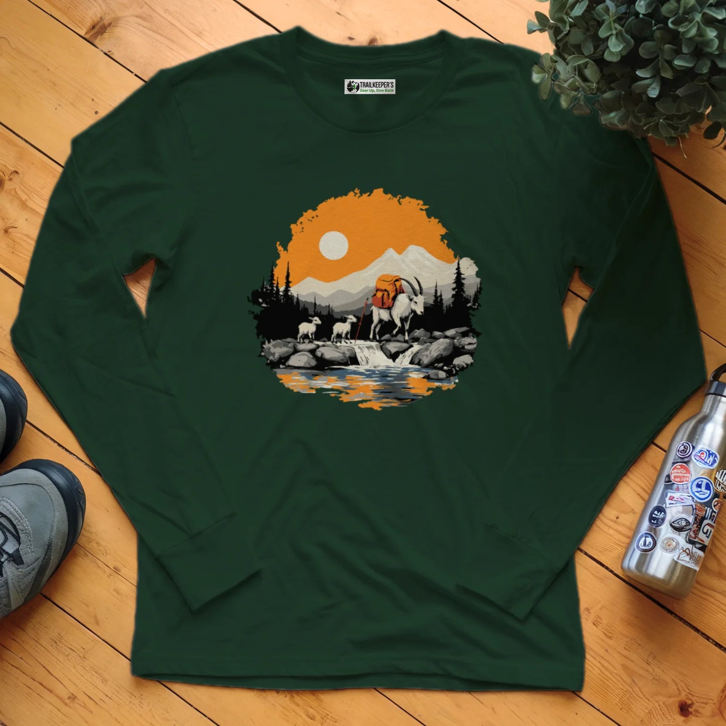 Mountain Goat Backpacker Family Long Sleeve T-Shirt
