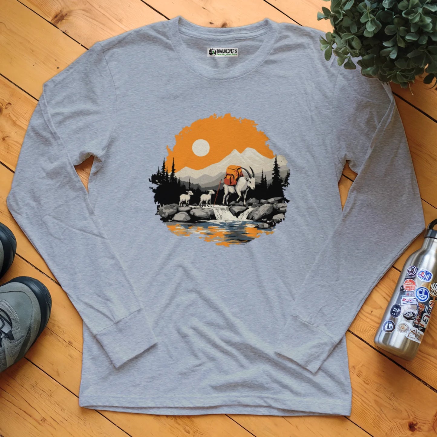 Mountain Goat Backpacker Family Long Sleeve T-Shirt