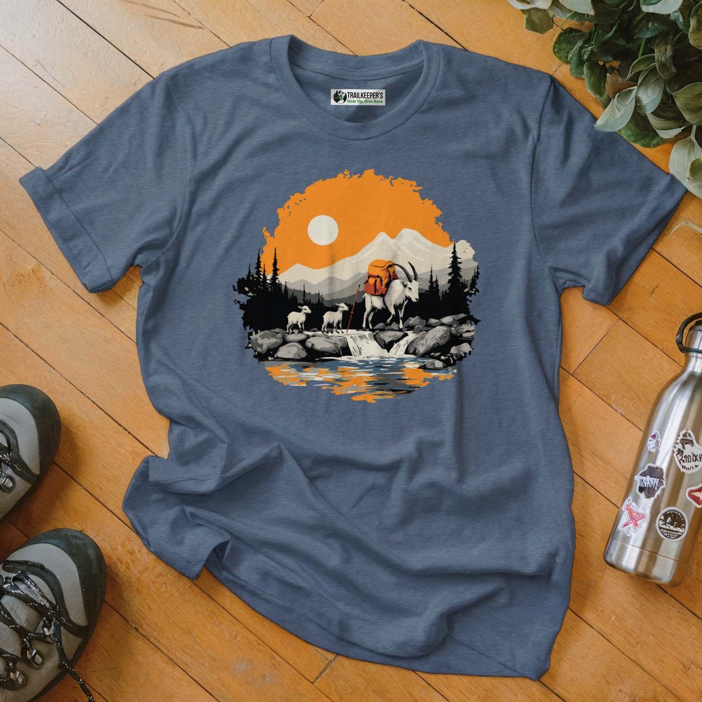 Mountain Goat Backpacker Family T-Shirt