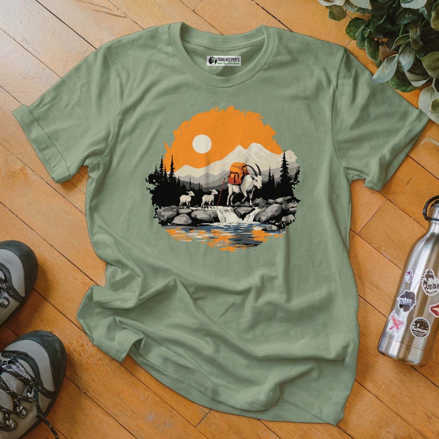 Mountain Goat Backpacker Family T-Shirt