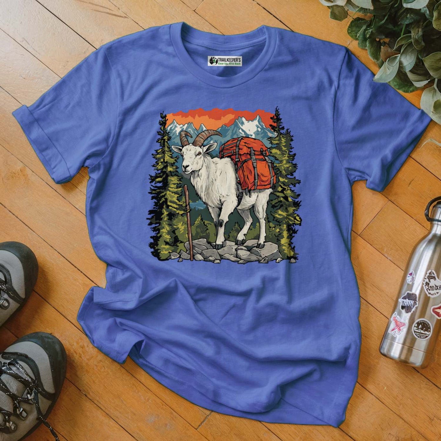 Mountain Goat Backpacker In The Mountains T-Shirt
