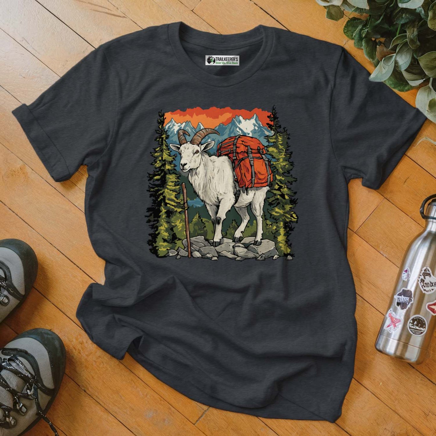 Mountain Goat Backpacker In The Mountains T-Shirt