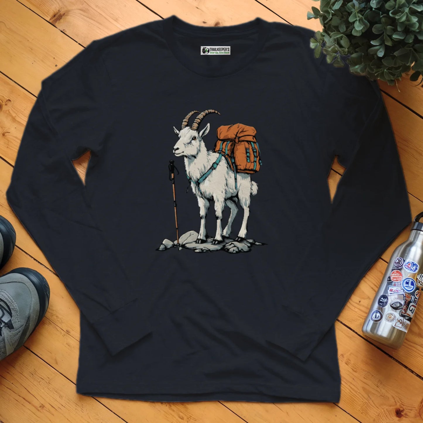 Mountain Goat Backpacker Long Sleeve T-Shirt