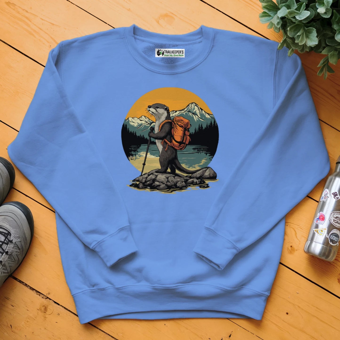 Otter Backpacker On The River Sweatshirt