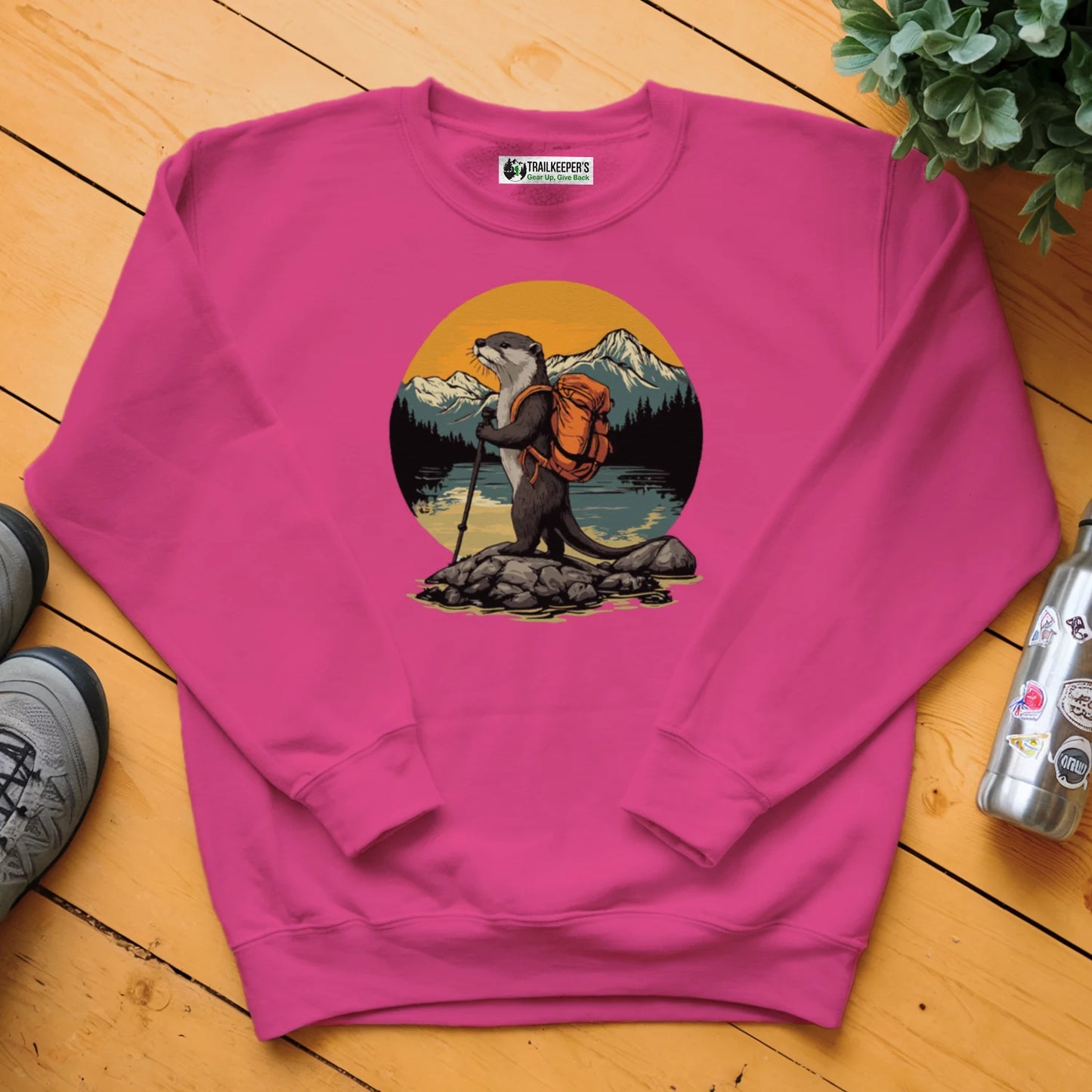 Otter Backpacker On The River Sweatshirt