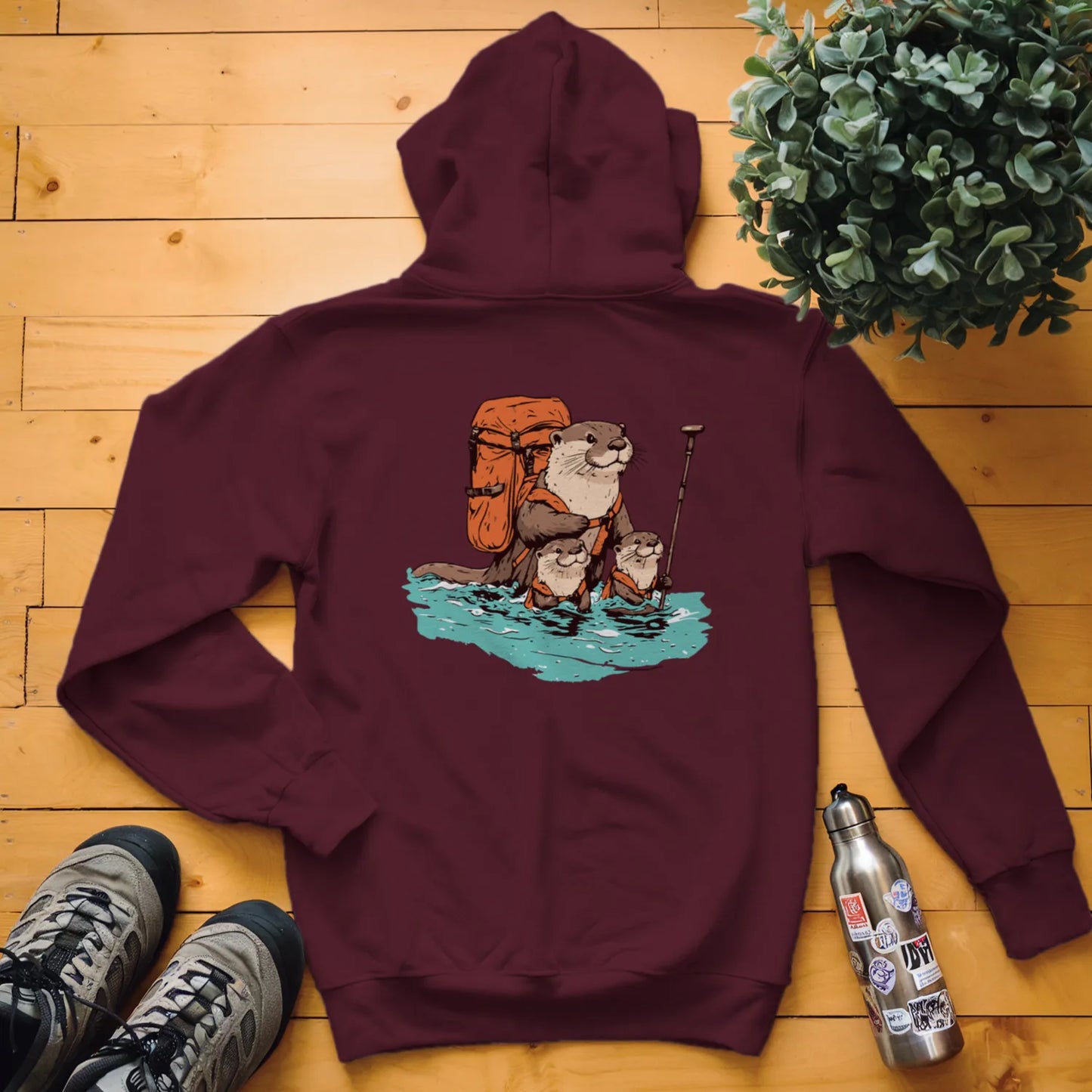 Otter Backpacker Family Fording River Hoodie