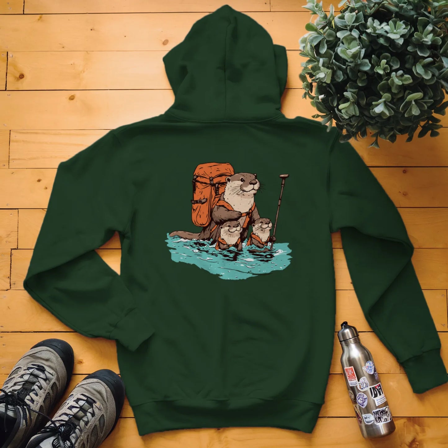 Otter Backpacker Family Fording River Hoodie