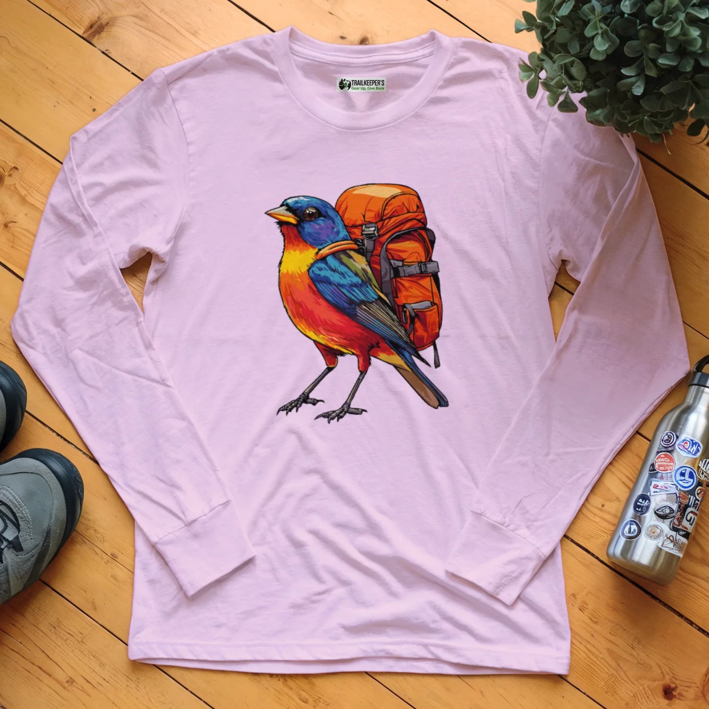 Painted Bunting Backpacker Long Sleeve T-Shirt