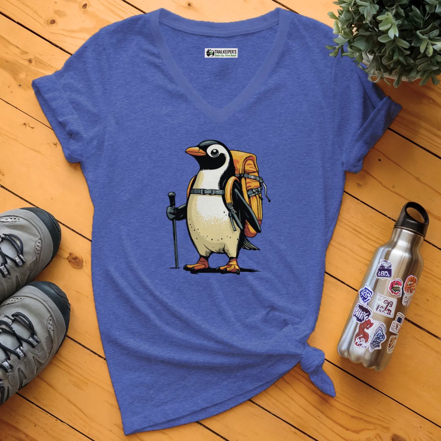 Penguin Backpacker V-Neck T-Shirt
