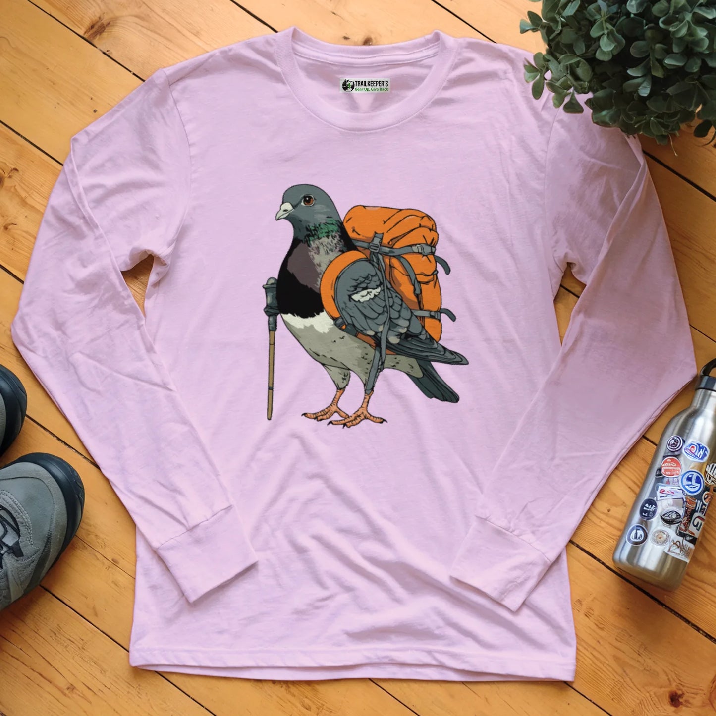Pigeon Backpacker Long Sleeve T-Shirt