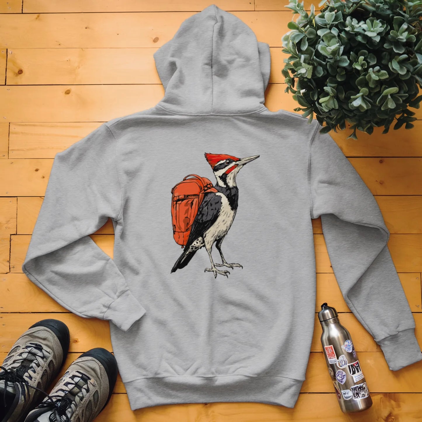 Pileated Woodpecker Backpacker Hoodie