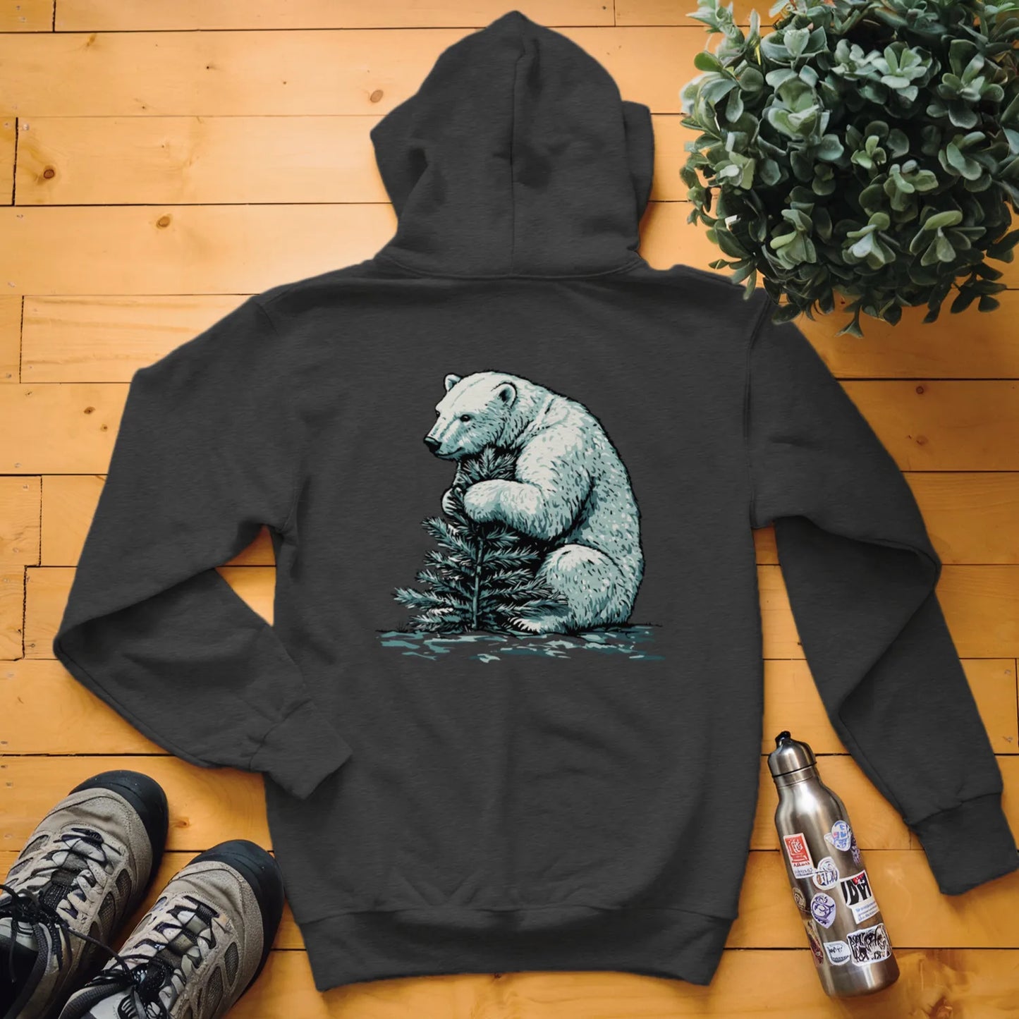 Polar Bear Tree Hugger Hoodie