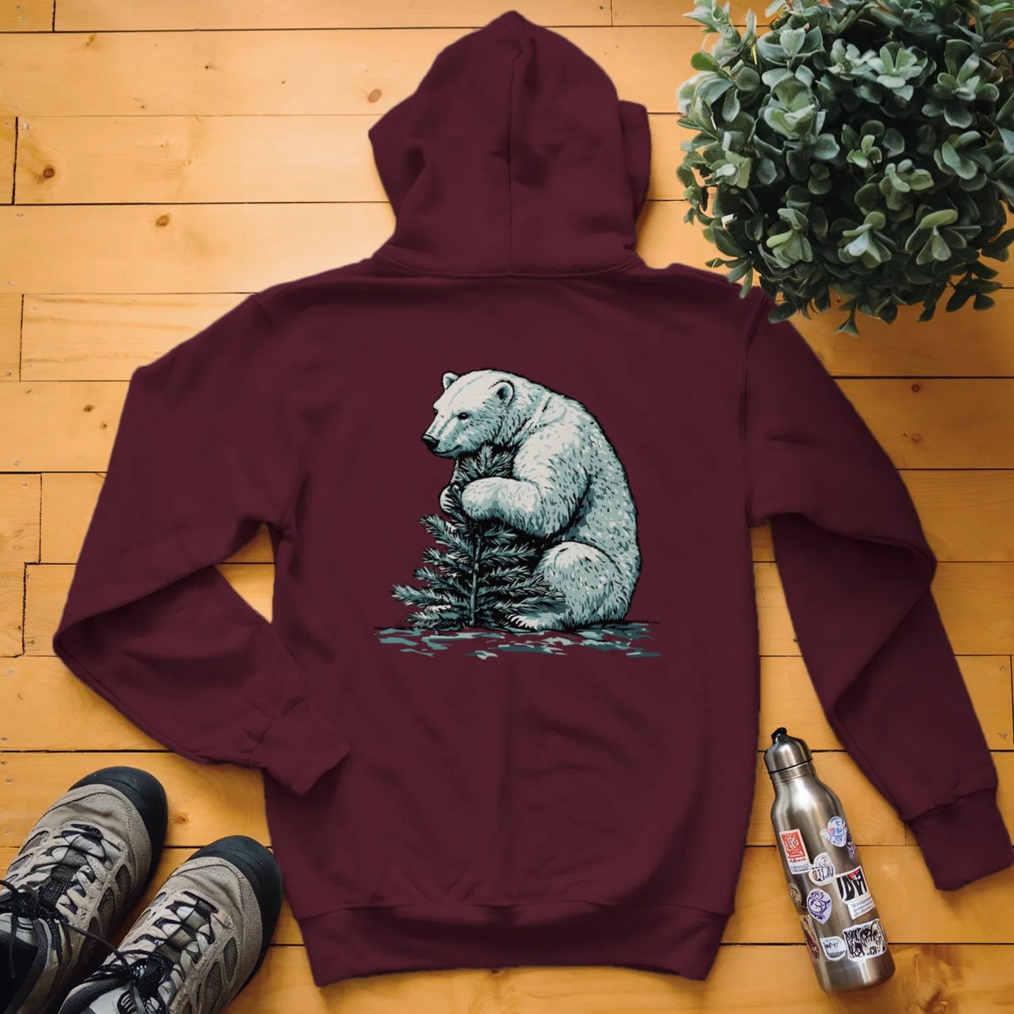 Polar Bear Tree Hugger Hoodie