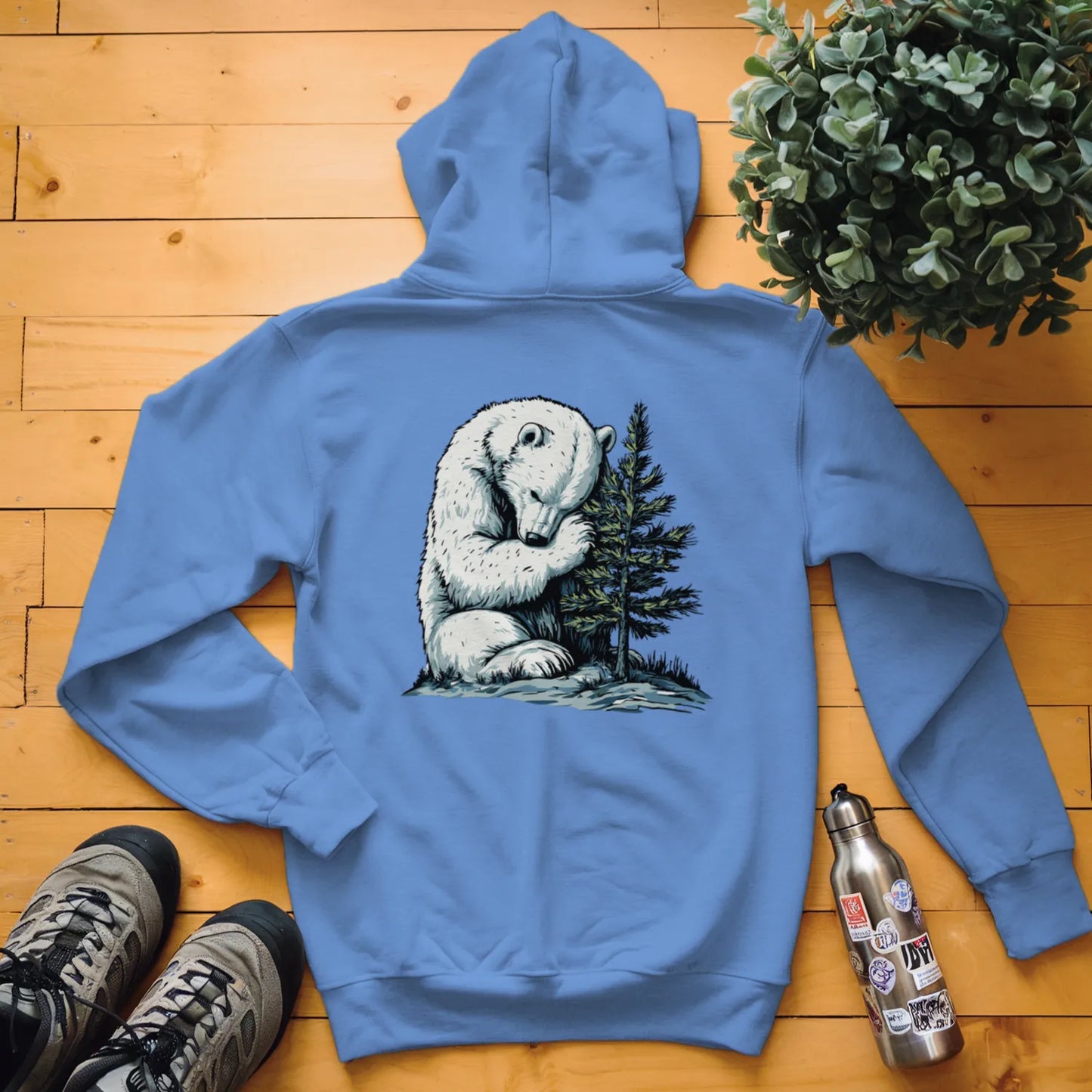 Polar Bear Tree Hugger Hoodie