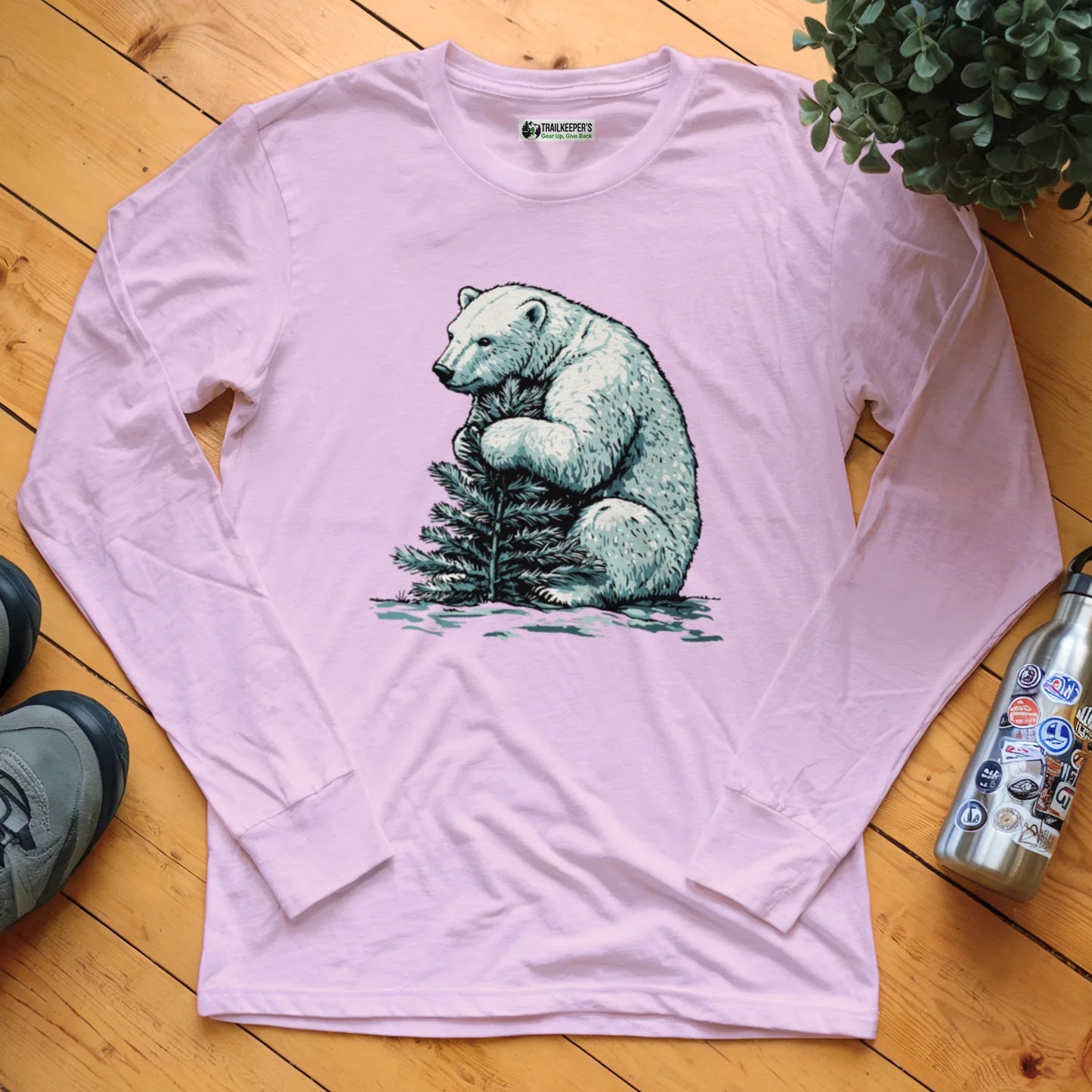 Polar Bear Tree Hugger Long Sleeve T-Shirt