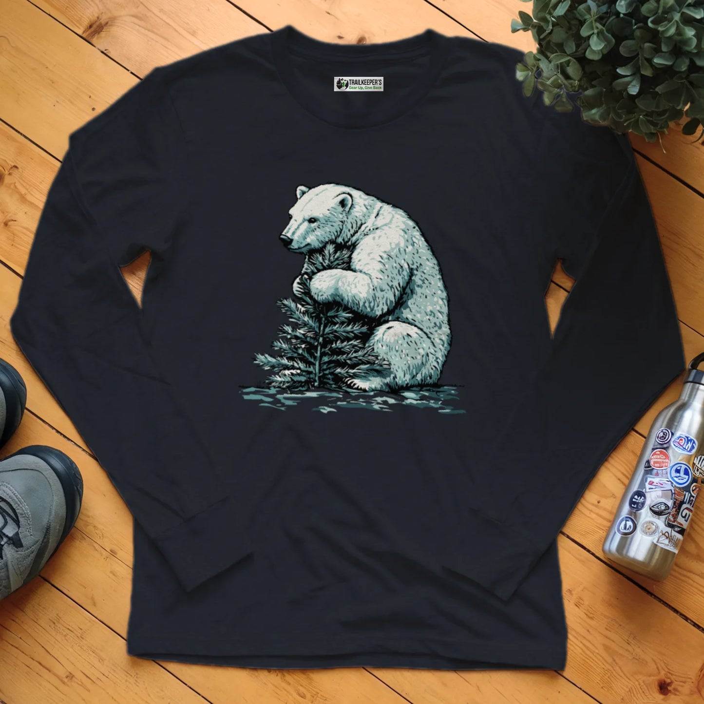 Polar Bear Tree Hugger Long Sleeve T-Shirt
