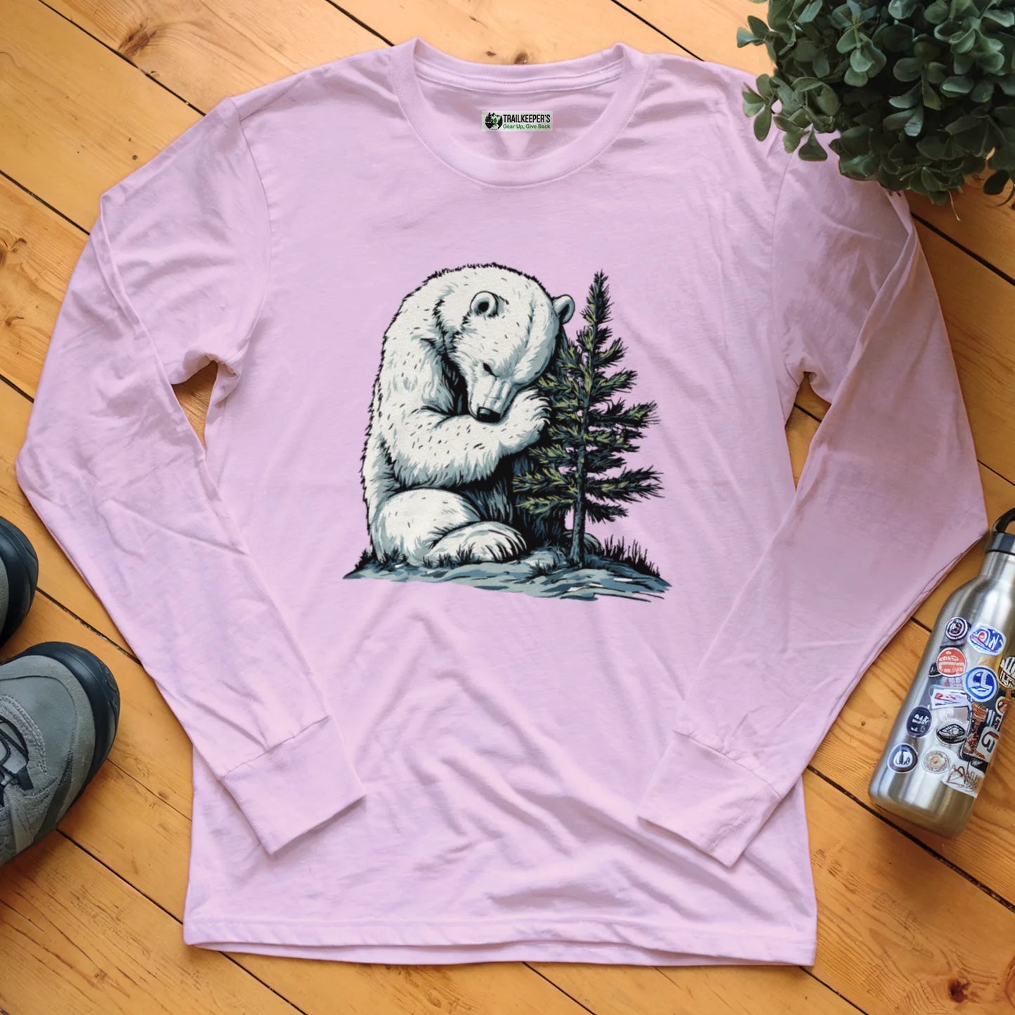 Polar Bear Tree Hugger Long Sleeve T-Shirt