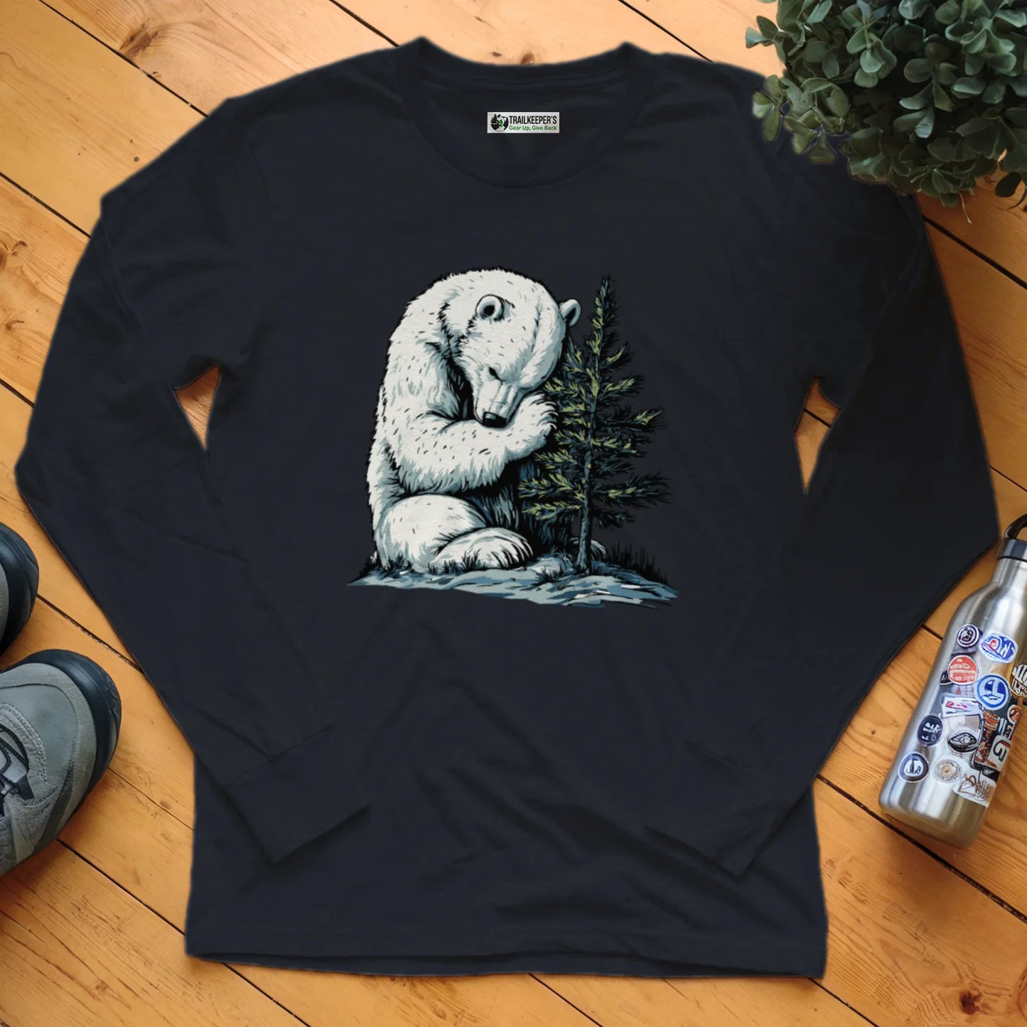 Polar Bear Tree Hugger Long Sleeve T-Shirt