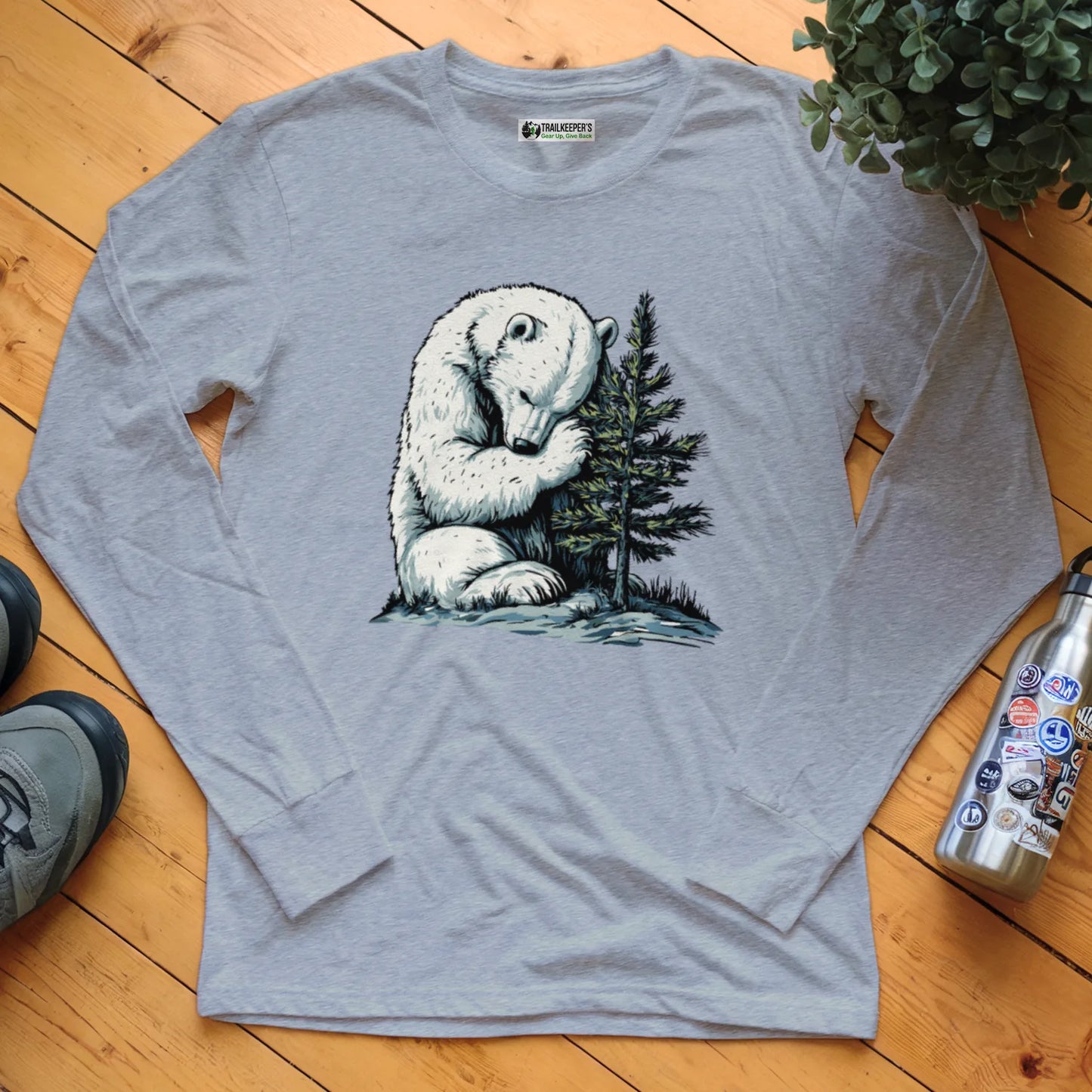 Polar Bear Tree Hugger Long Sleeve T-Shirt
