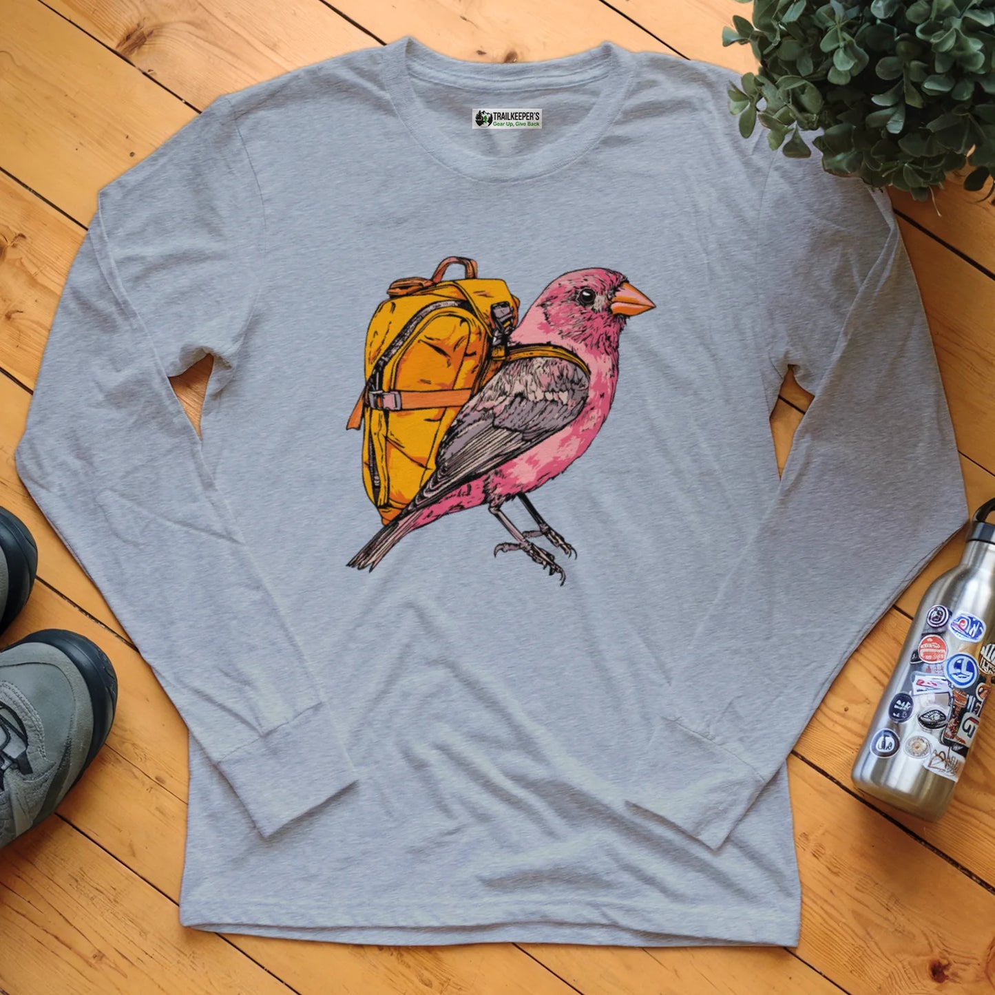 Purple Finch Backpacker Long Sleeve T-Shirt
