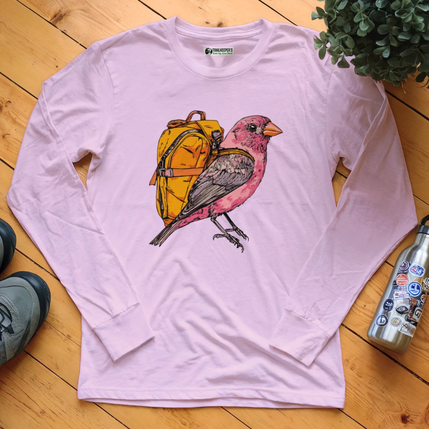 Purple Finch Backpacker Long Sleeve T-Shirt