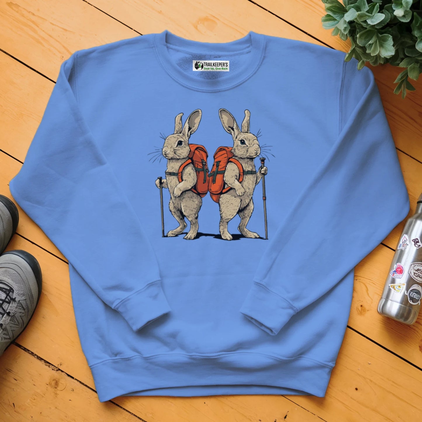 Rabbit Backpacker Couple Sweatshirt