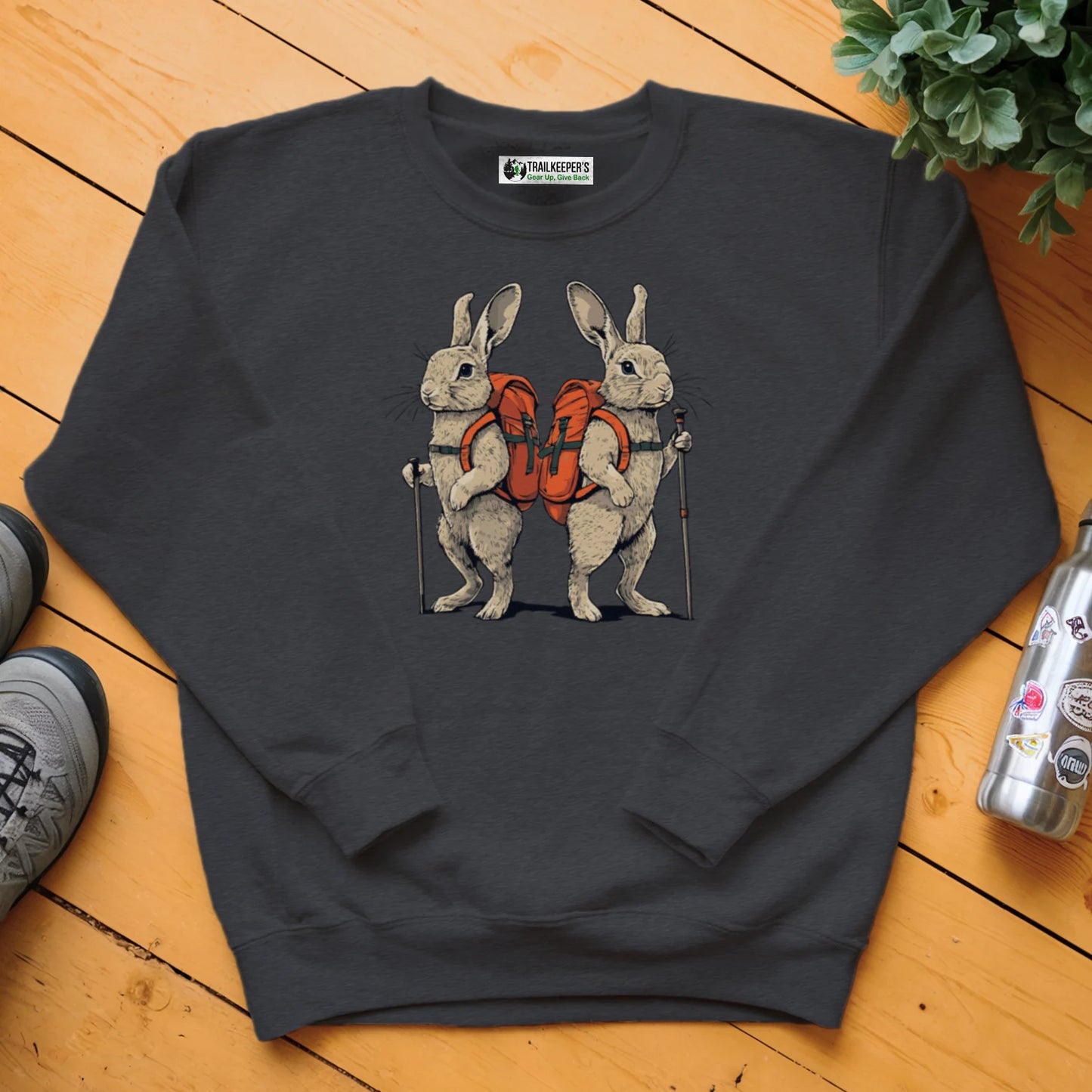 Rabbit Backpacker Couple Sweatshirt