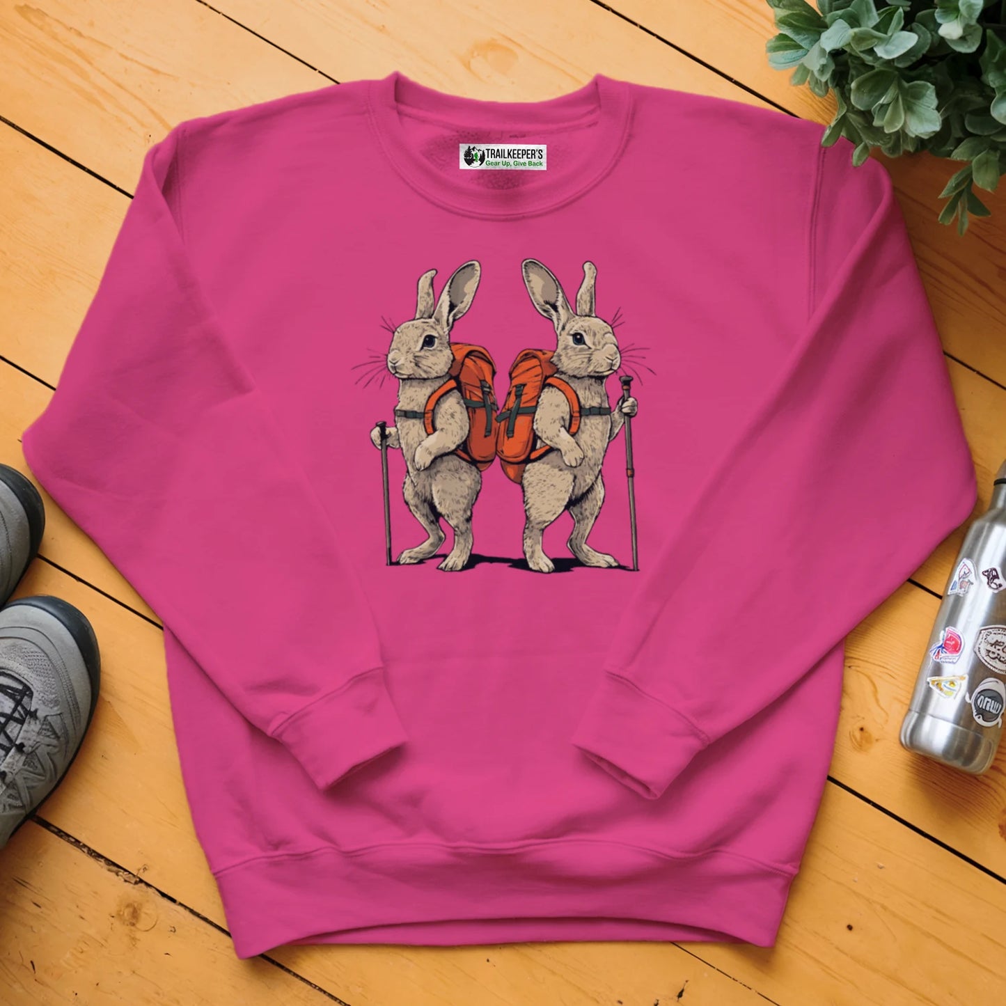 Rabbit Backpacker Couple Sweatshirt