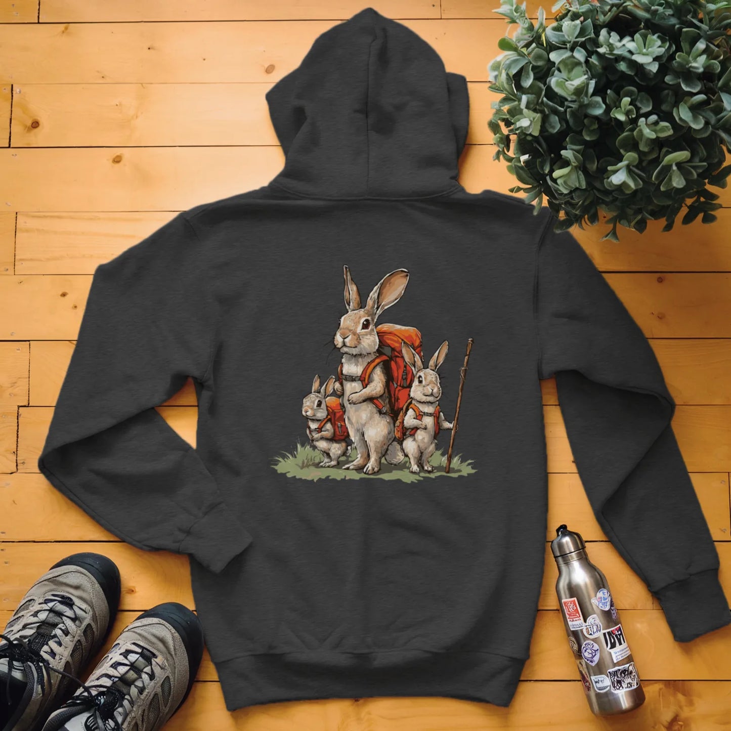 Rabbit Backpacker Family Hoodie