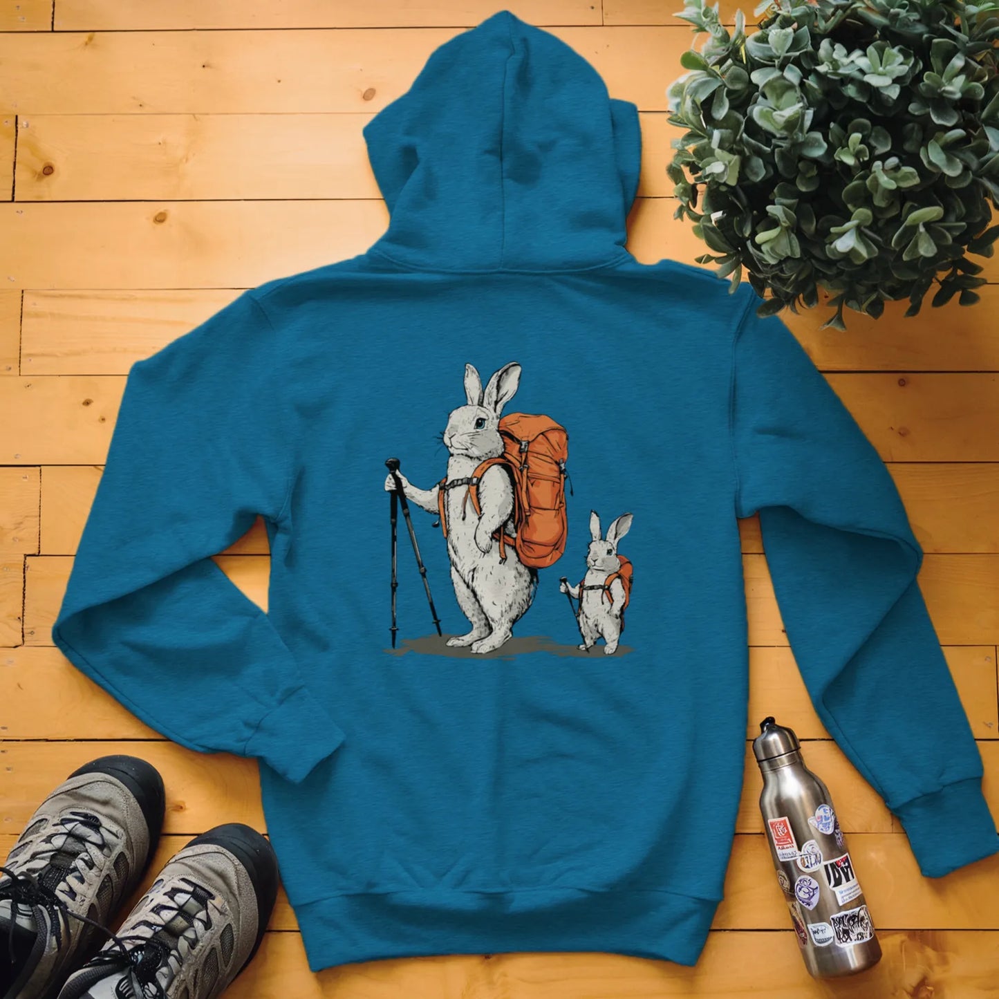 Rabbit Backpacker Family Hoodie
