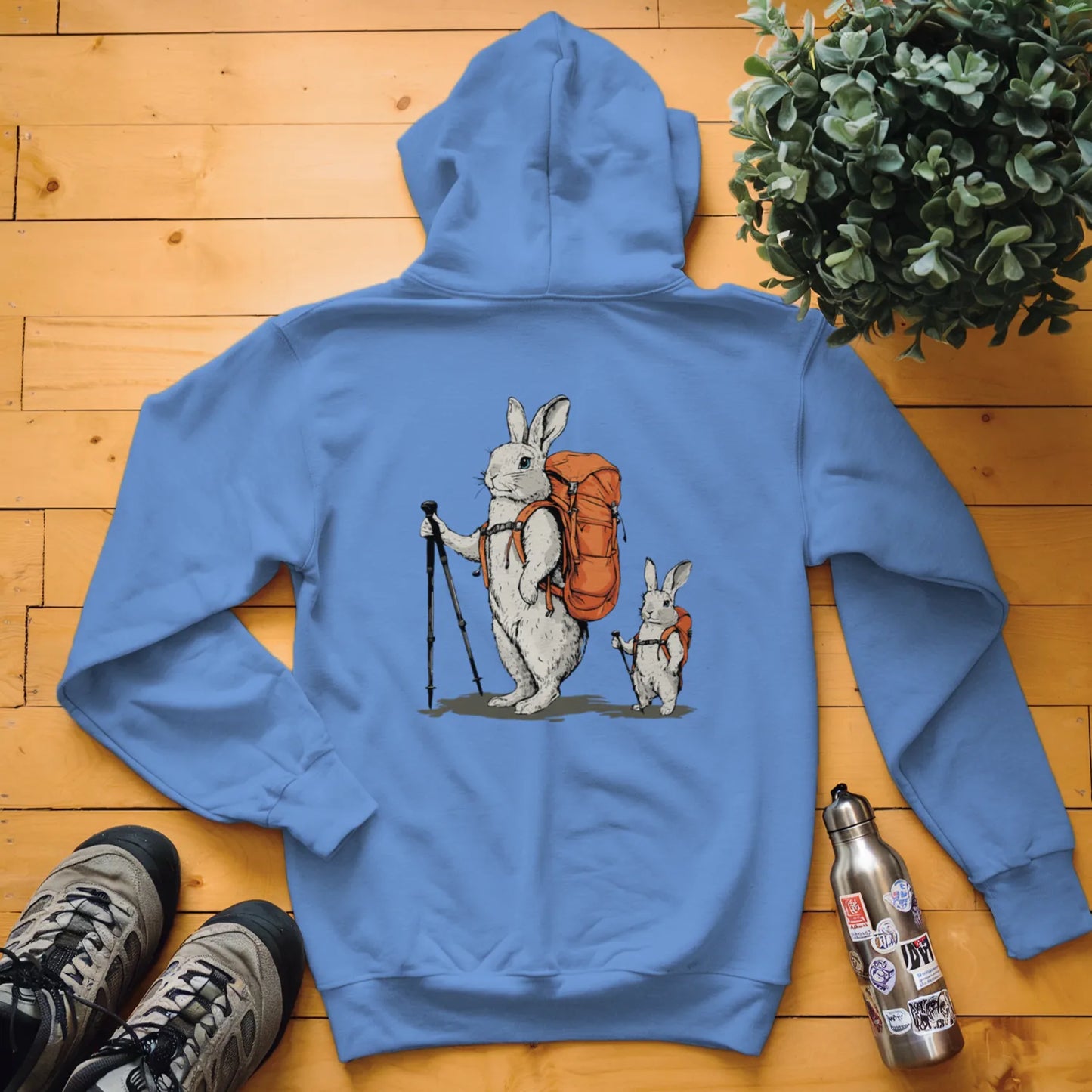 Rabbit Backpacker Family Hoodie