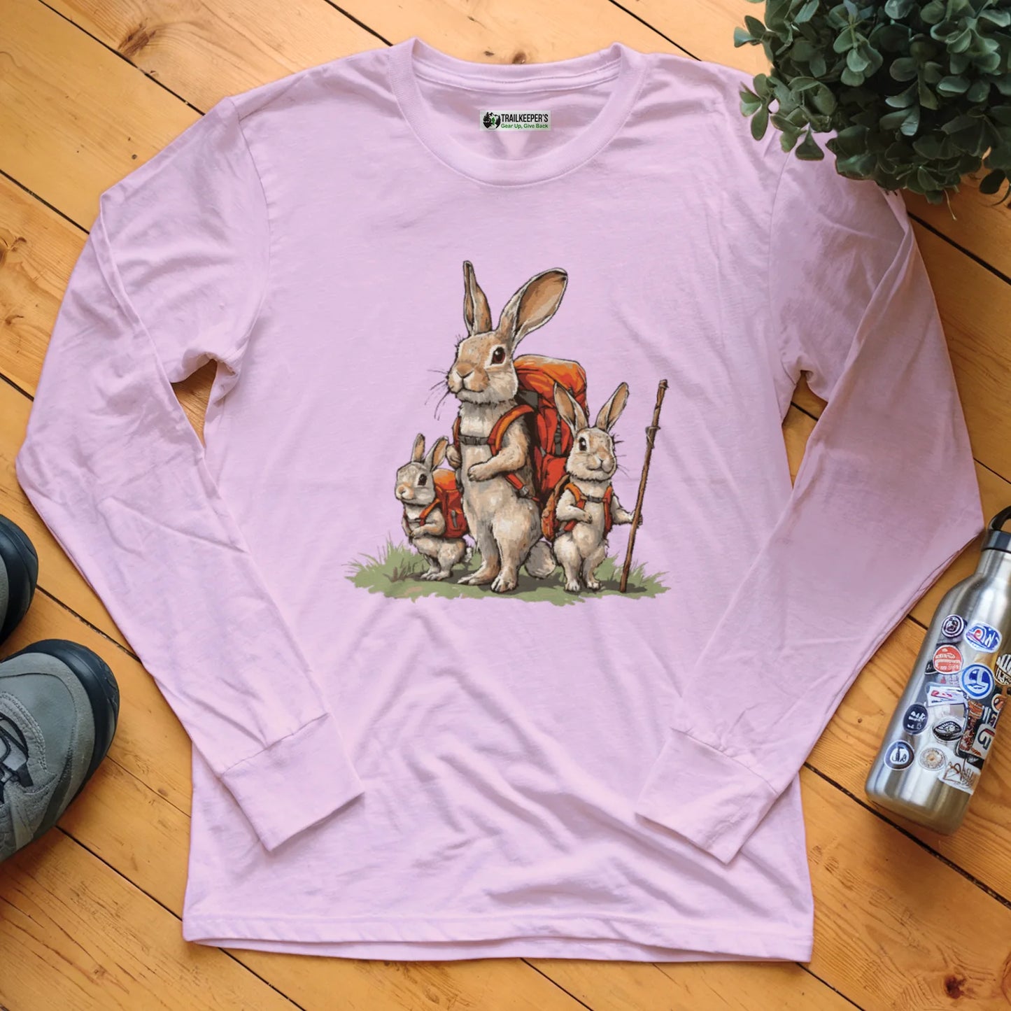 Rabbit Backpacker Family Long Sleeve T-Shirt
