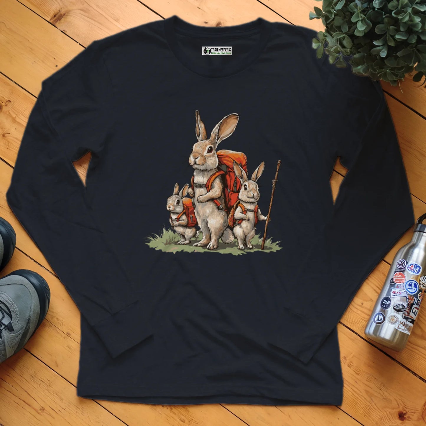 Rabbit Backpacker Family Long Sleeve T-Shirt