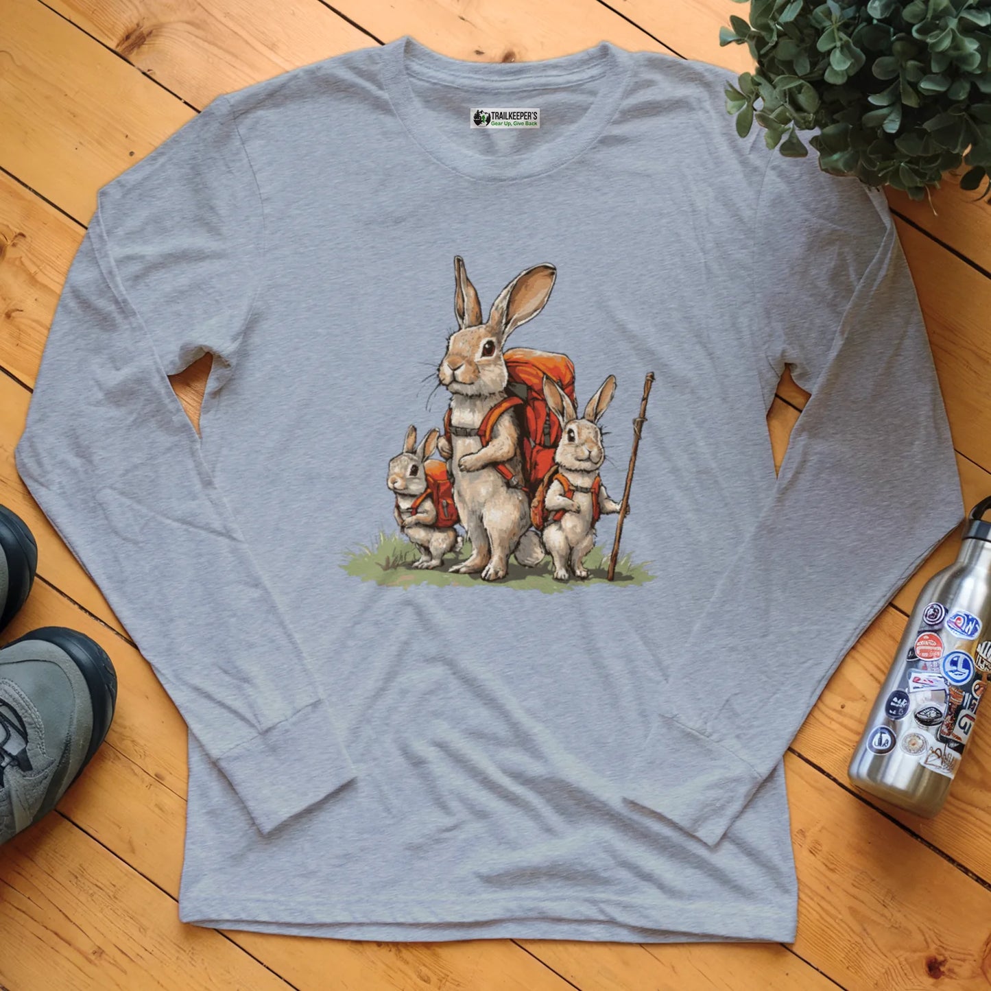 Rabbit Backpacker Family Long Sleeve T-Shirt