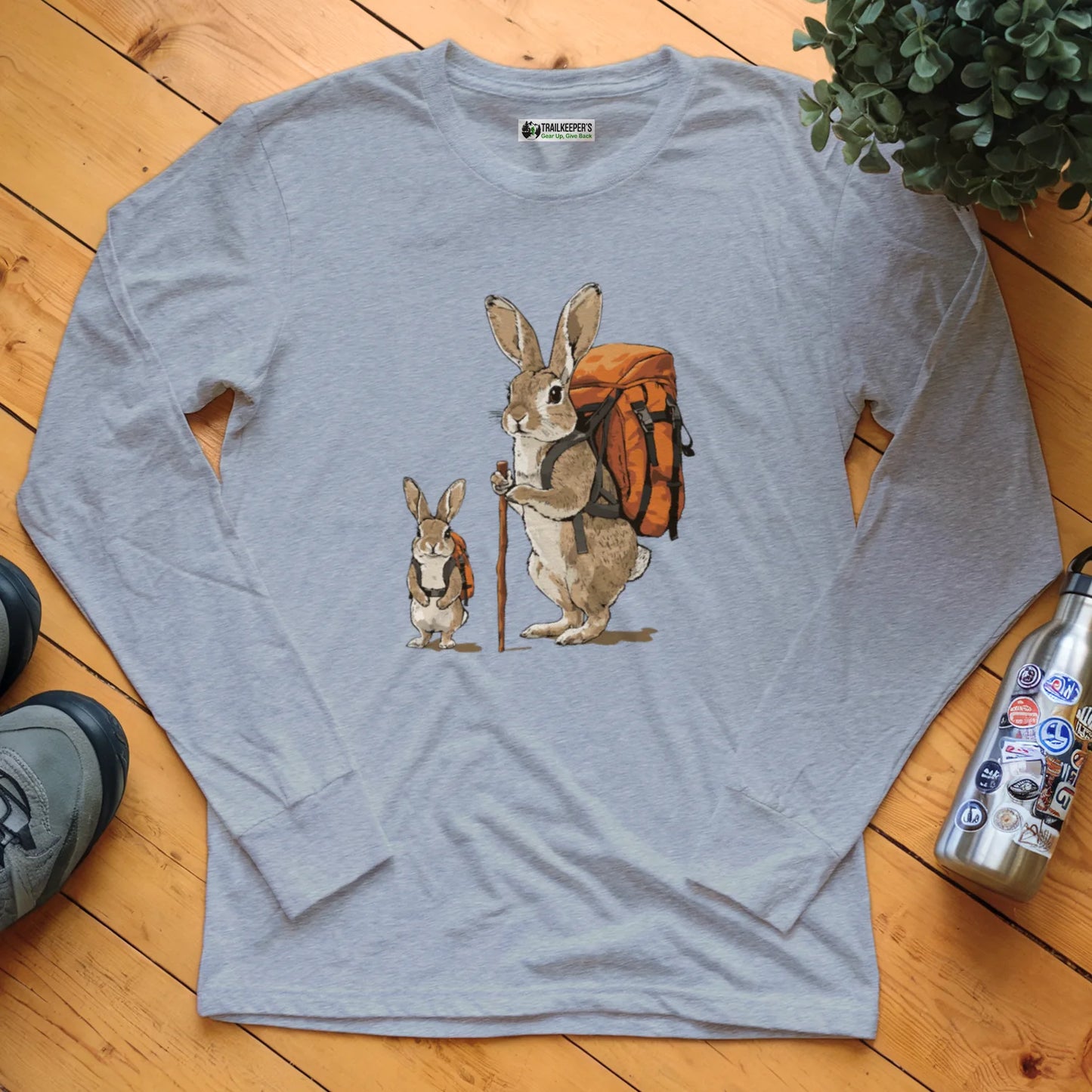 Rabbit Backpacker Family Long Sleeve T-Shirt