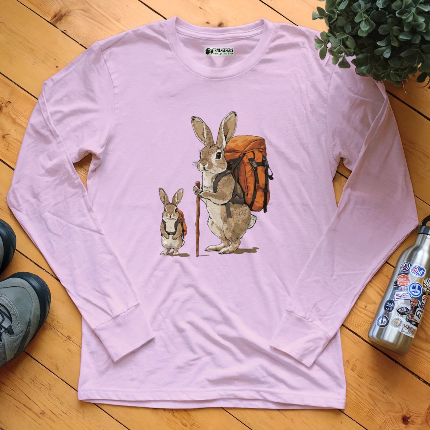 Rabbit Backpacker Family Long Sleeve T-Shirt